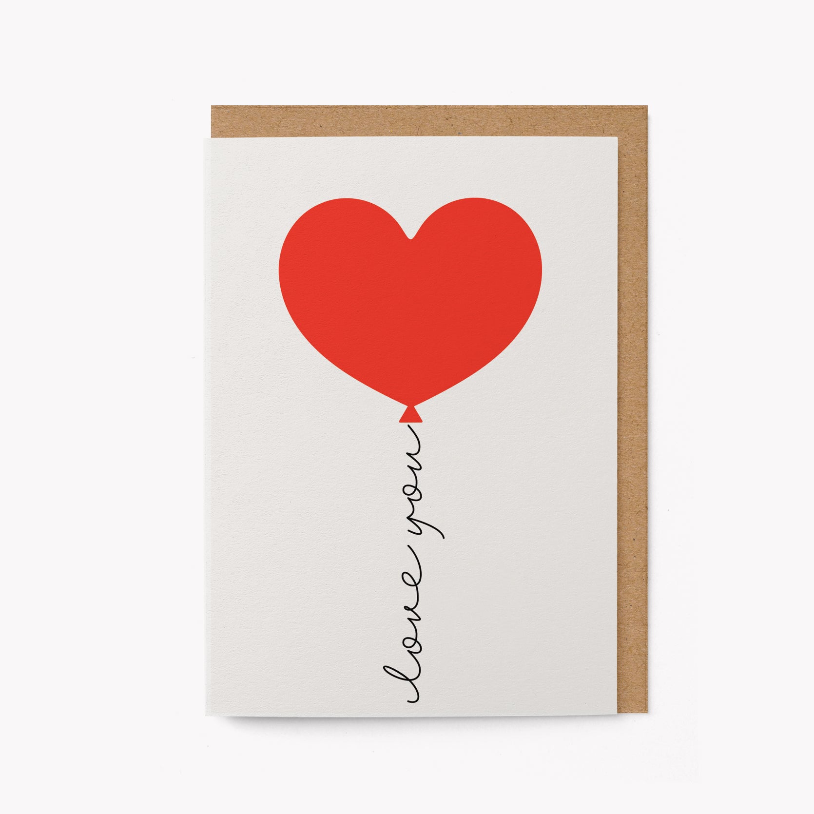 Love you balloon - Greeting card