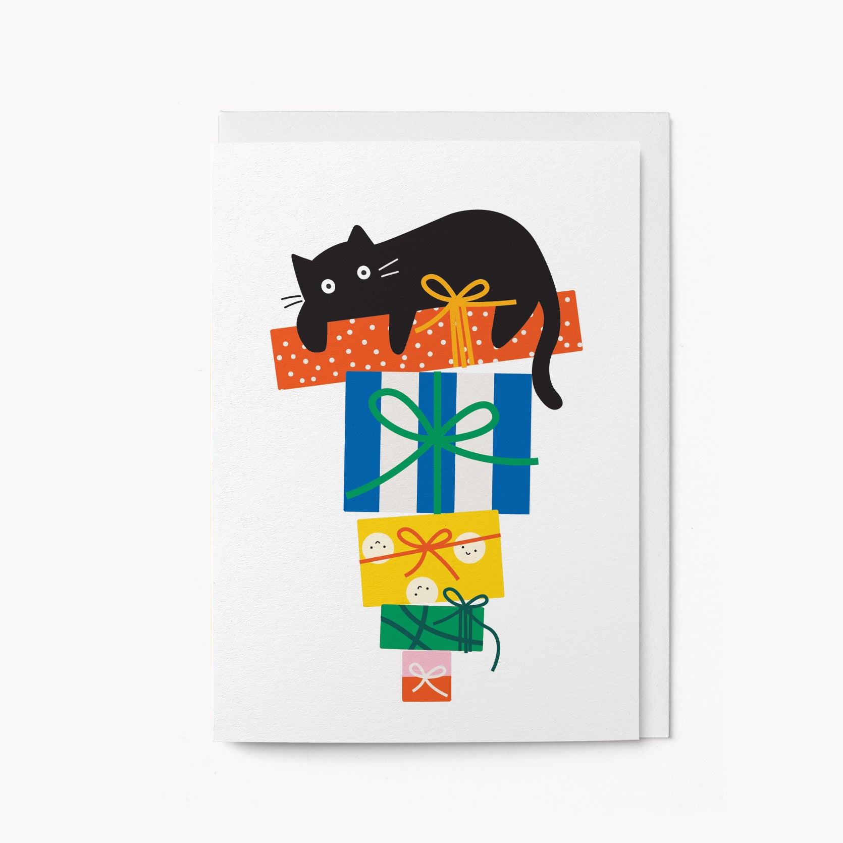 Gifts & cat - Birthday card