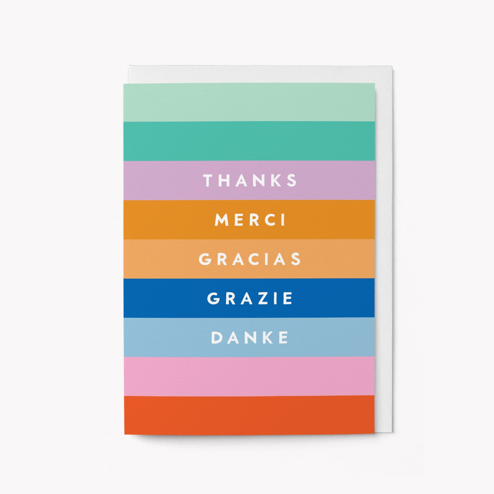 Merci, Gracias, Danke - Thank you card