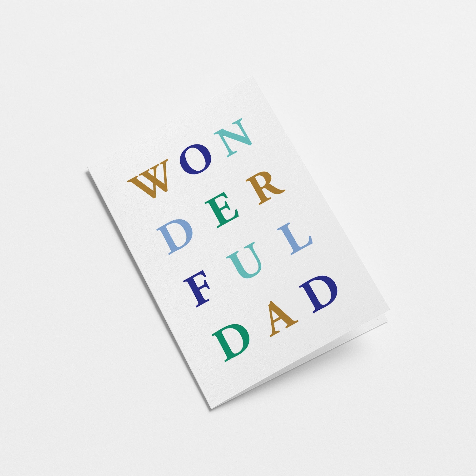 father’s day card with a colorful text of wonderful mom
