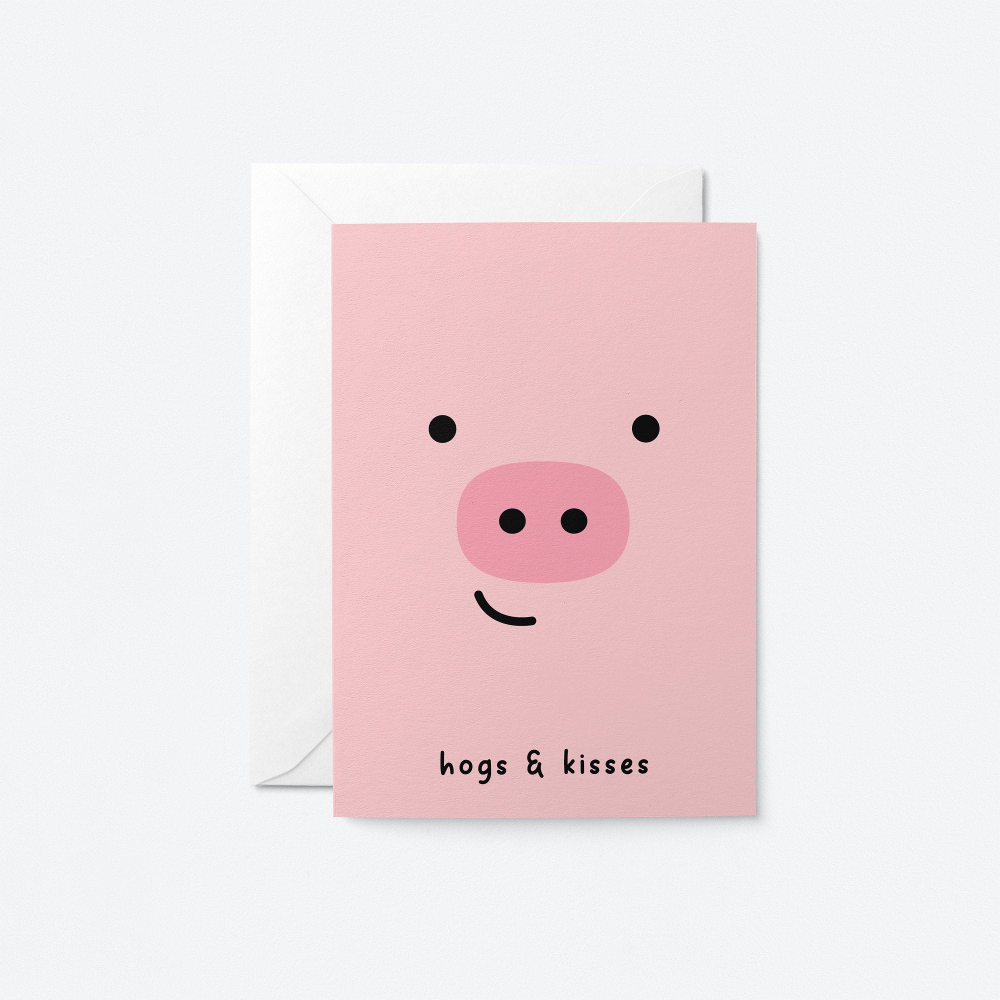 Hogs and Kisses - Greeting card