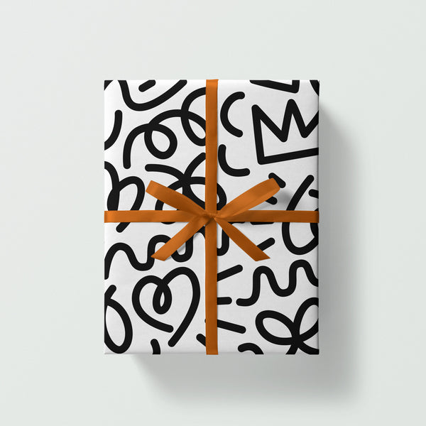 Doodles Gift Wrap Set of 2 | Wrapping Paper | Craft Paper