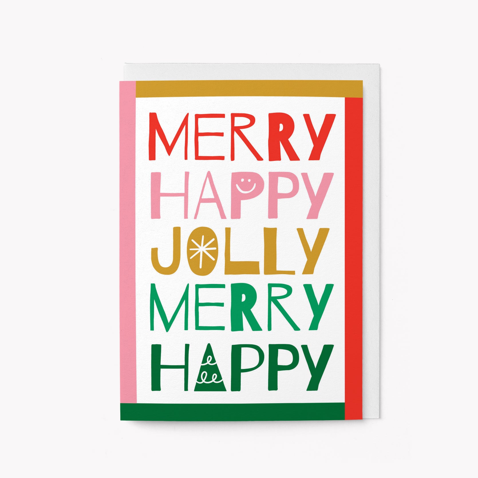 Merry, Happy, Jolly - Christmas card