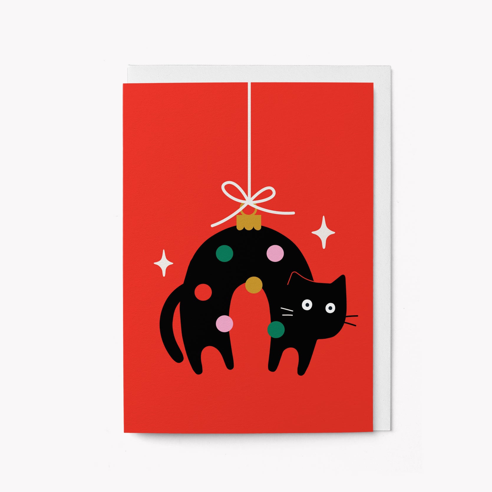 Christmas decoration cat - Greeting card