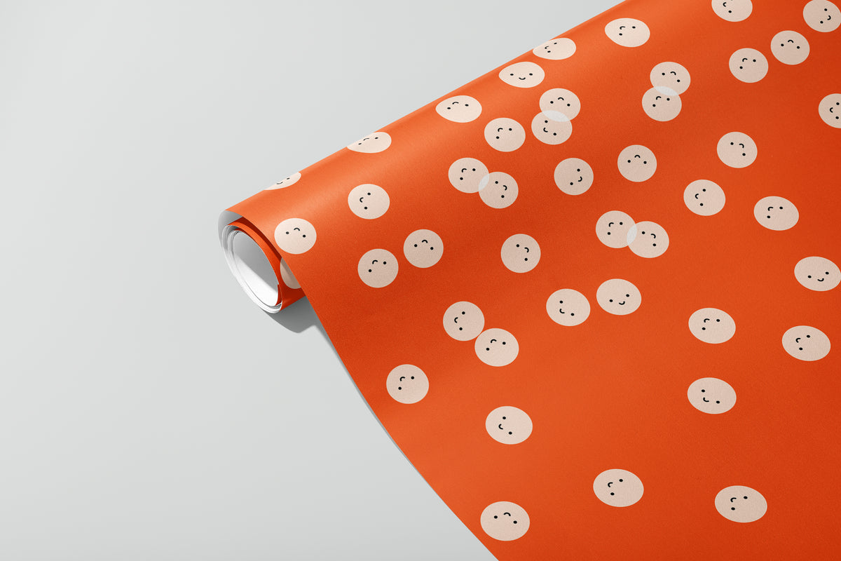 Smiley Faces Gift Wrap Set – 5 Sheets