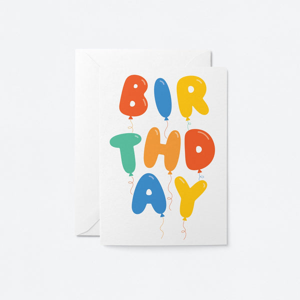 Birthday balloons - Birthday card