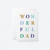 father’s day card with a colorful text of wonderful mom