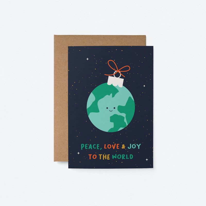Peace, Love & Joy - Christmas greeting card