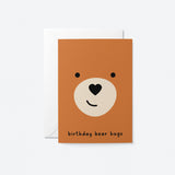 Birthday bear hugs - Greeting card - Cute and minimal bear illustration by Graphic Factory