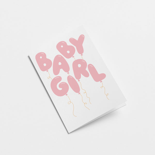 Baby girl - New Baby card