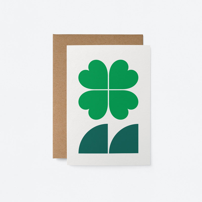 Four-leaf clover - Good luck card