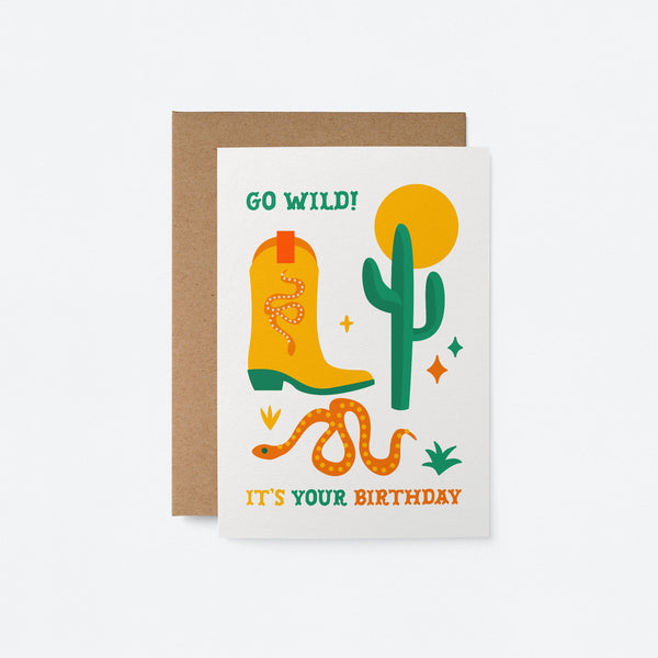 Go wild! It's your birthday - Greeting card
