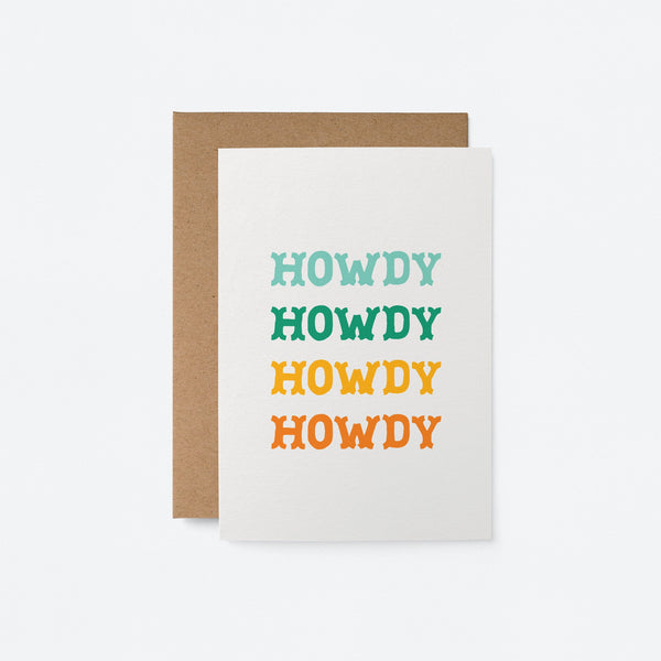 Howdy - Greeting card