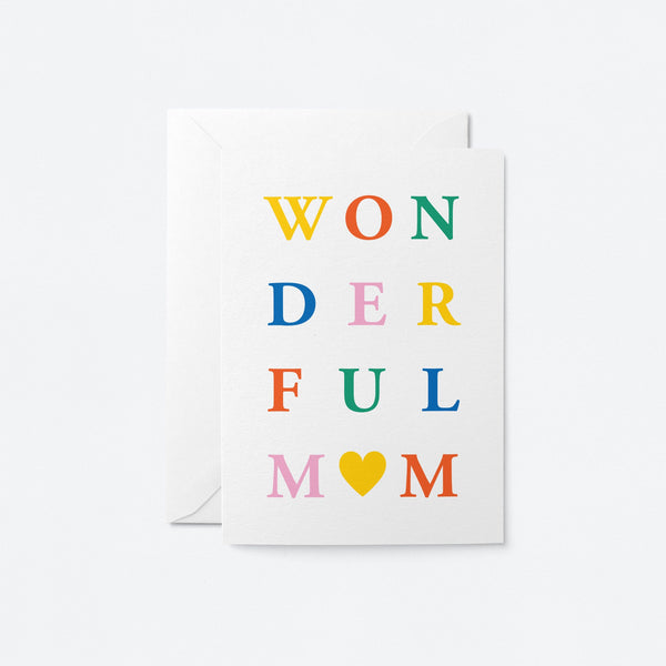 Wonderful Mom - Mother's Day card