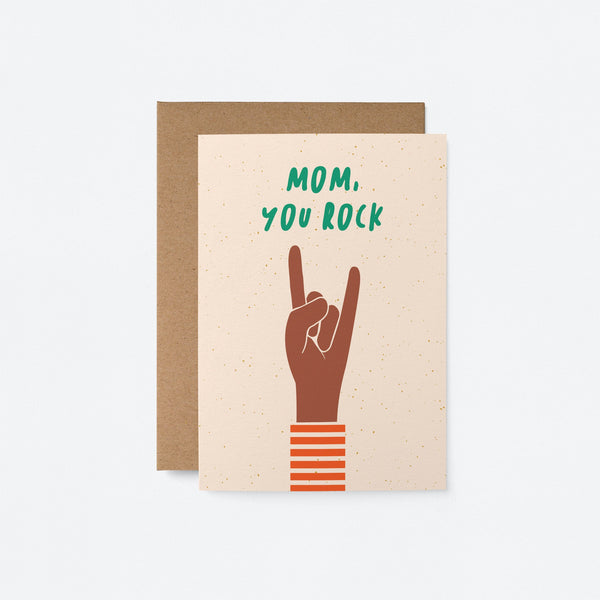 Mom You Rock - Mother's Day card
