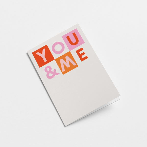 You + Me - Love & anniversary card