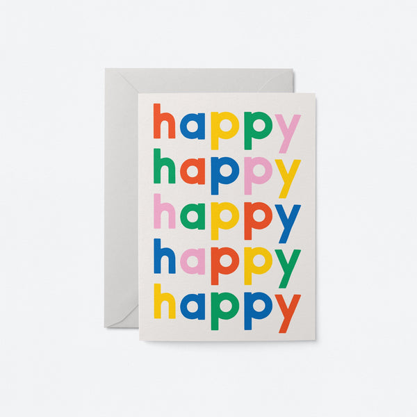 Happy - Greeting card
