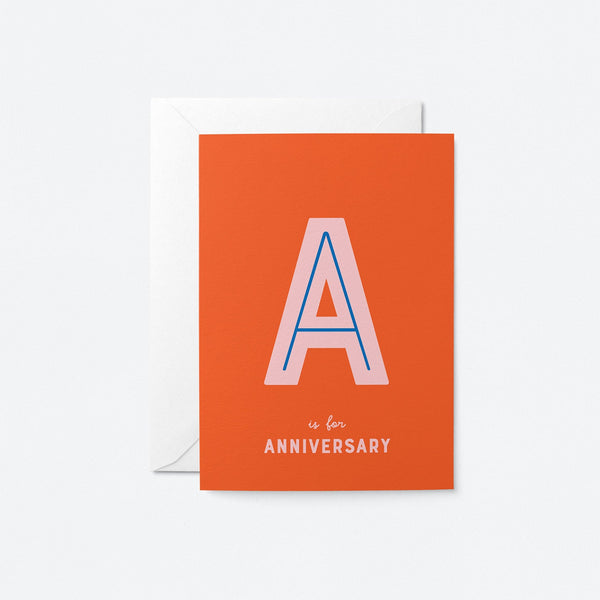 A is for Anniversary - Greeting card